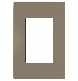 Placa para 3 Módulos 4x2 Com Suporte - RECTA FENDI SATIN FOSCO